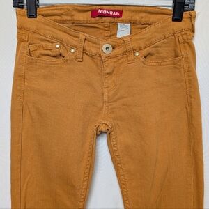 Y2K Mustard Yellow Low Rise Skinny Jeans